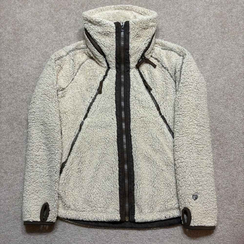 Kuhl Cream Sherpa Fleece Ski Jacket